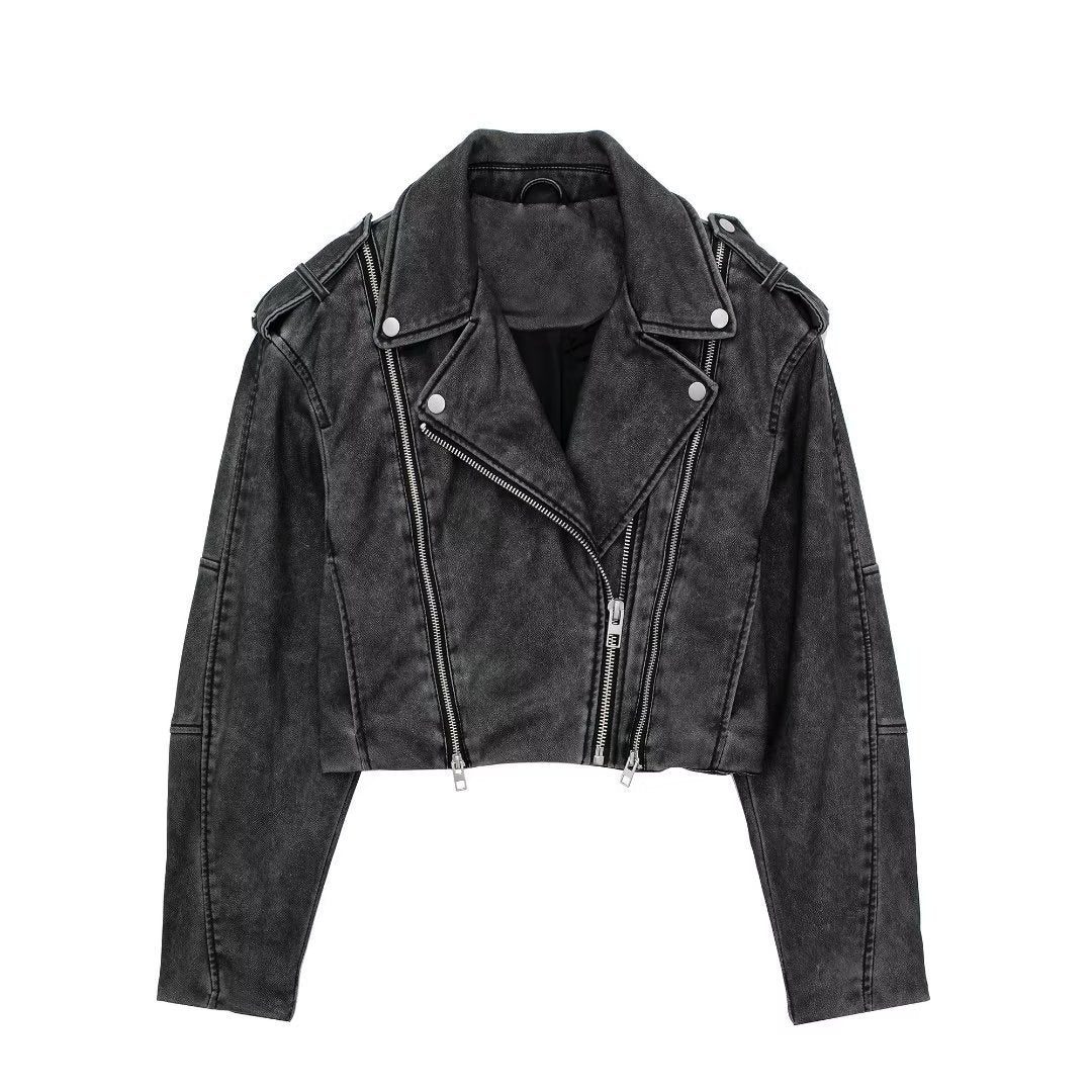 Womens Vintage Biker Jacket