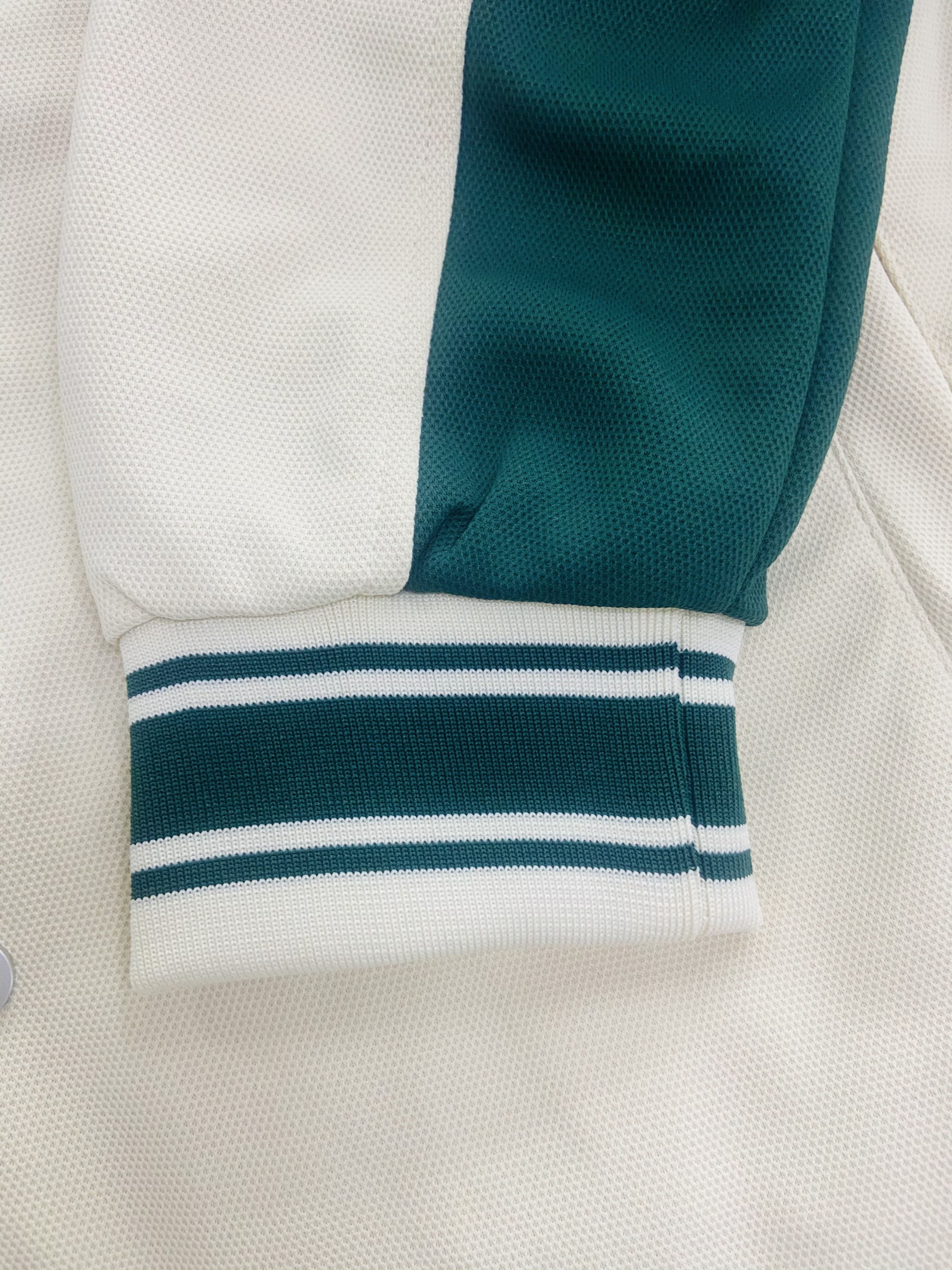 Men's Casual Varsity Jacket - "REARING" Embroidered, Color Block, Polyester, Button-Up with Pockets, Street Style Baseball Coat, Machine Washable