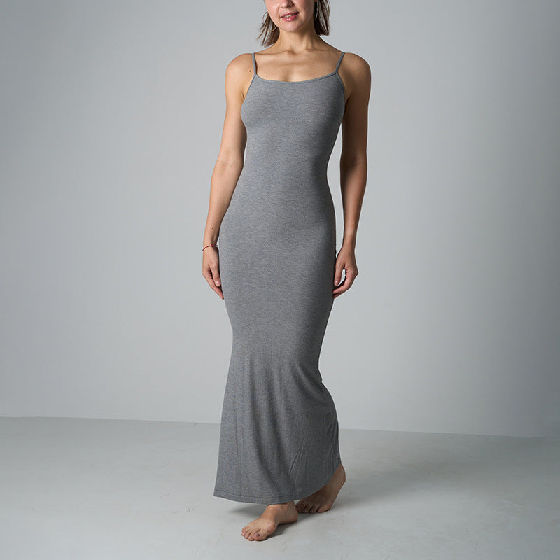 Soft Lounge Ribbed Modal Long Dress