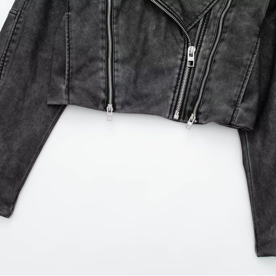 Womens Vintage Biker Jacket
