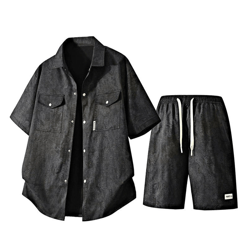 A high-end two-piece shirt set