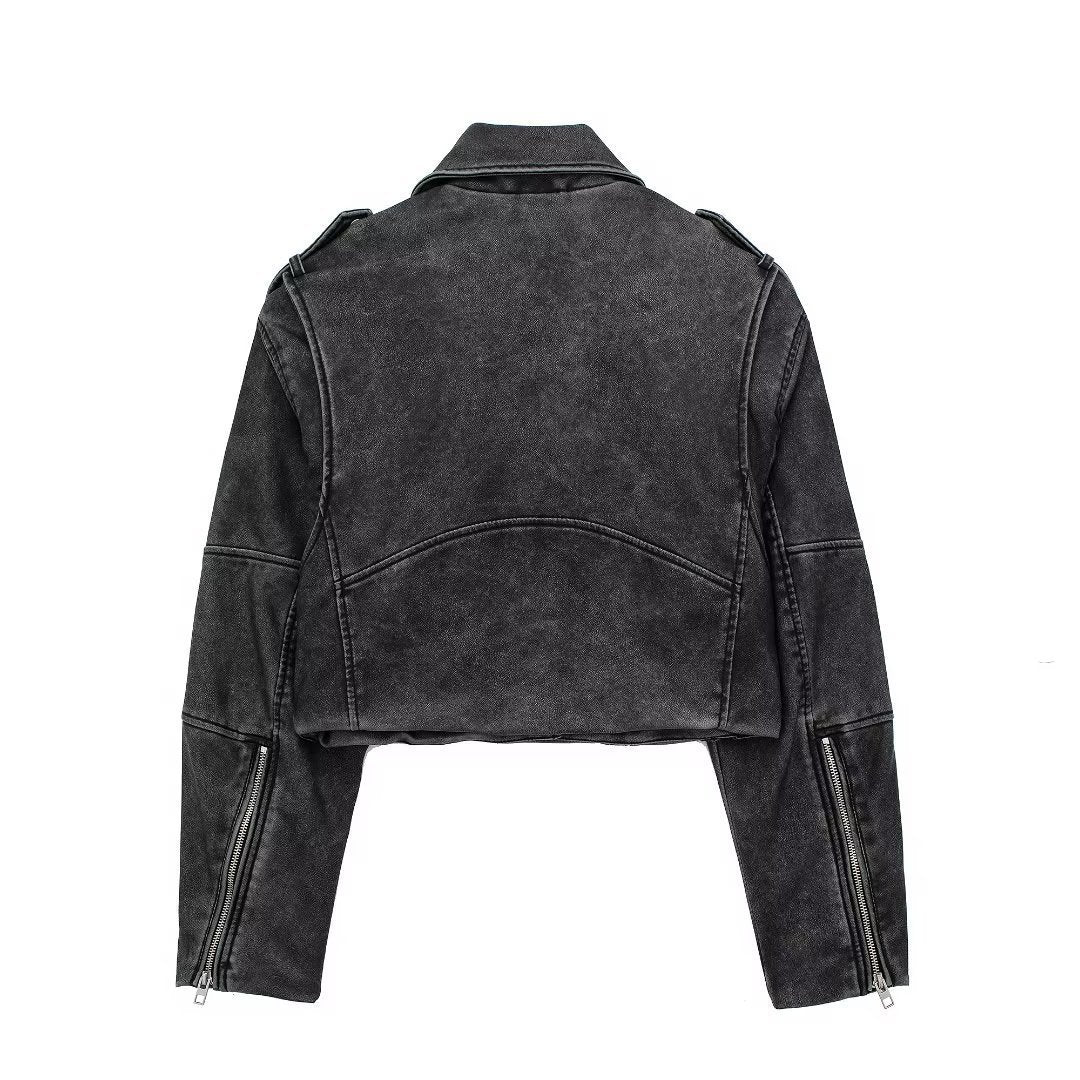 Womens Vintage Biker Jacket