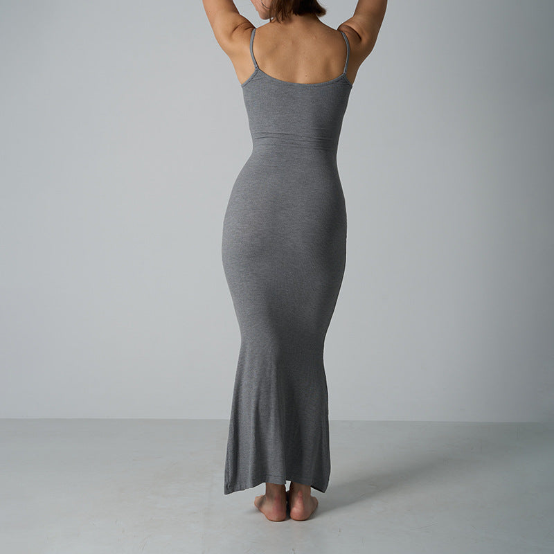 Soft Lounge Ribbed Modal Long Dress