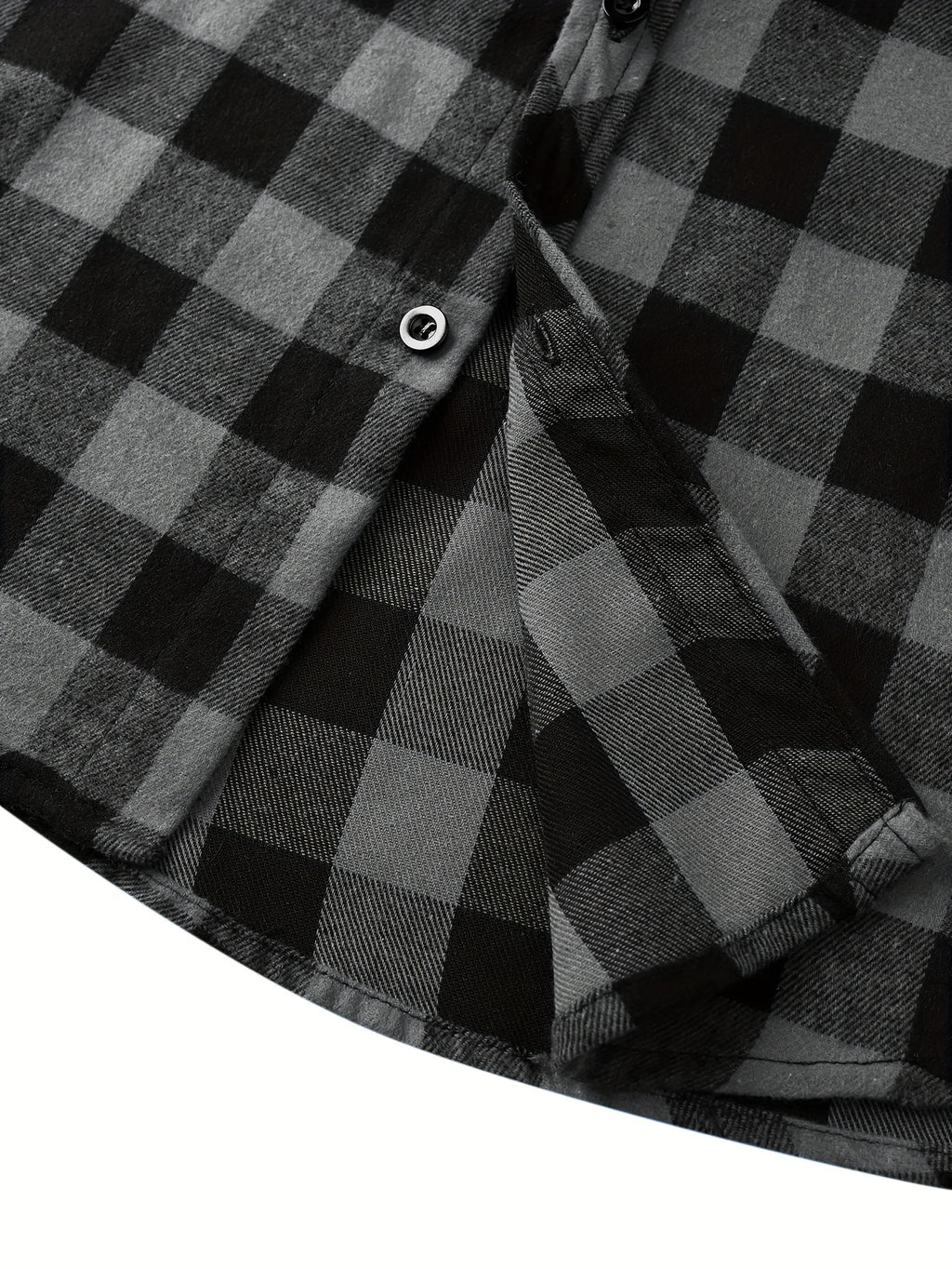 Long Sleeve Casual Regular Fit Button Up Hooded Shirts Jacket, Plaid Shirt Coat For Men