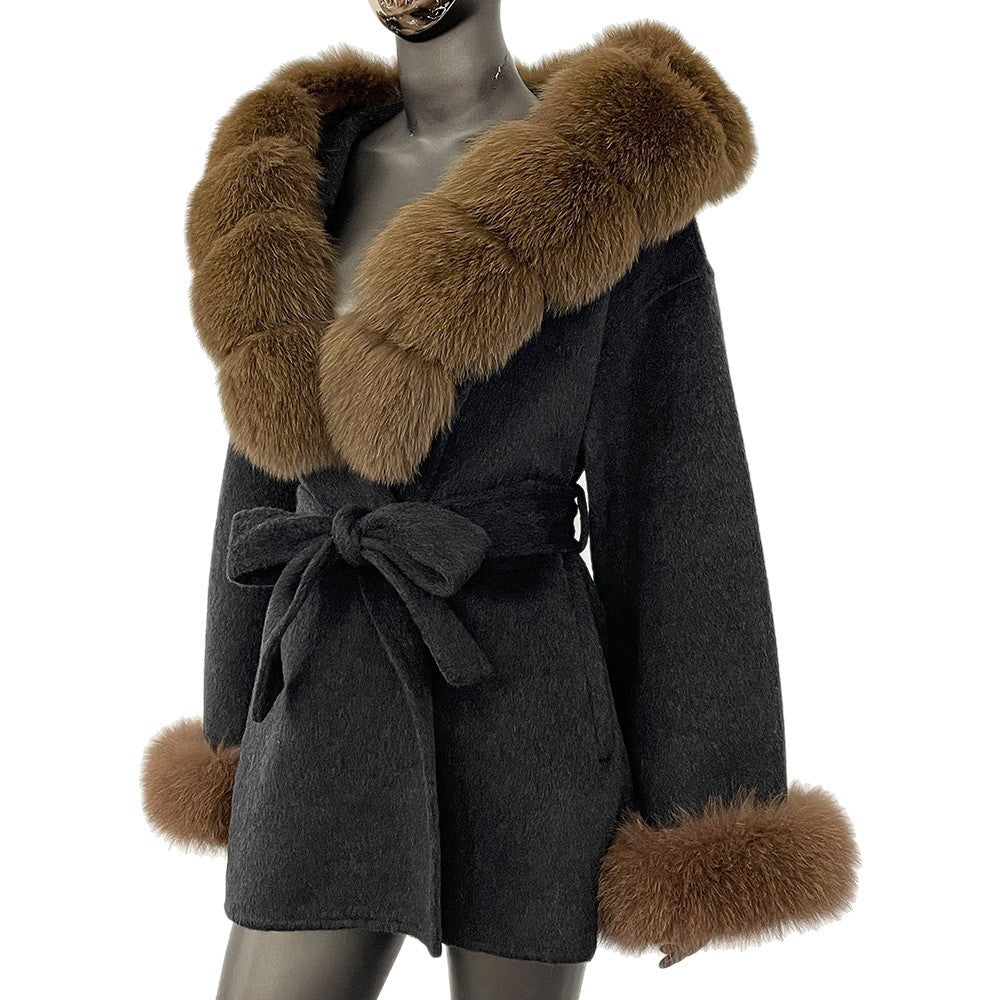 Double-Sided Wool Coat Women's Woolen Jacket