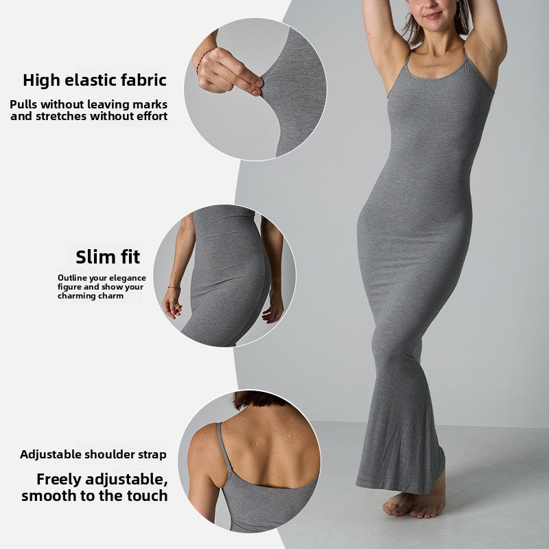 Soft Lounge Ribbed Modal Long Dress