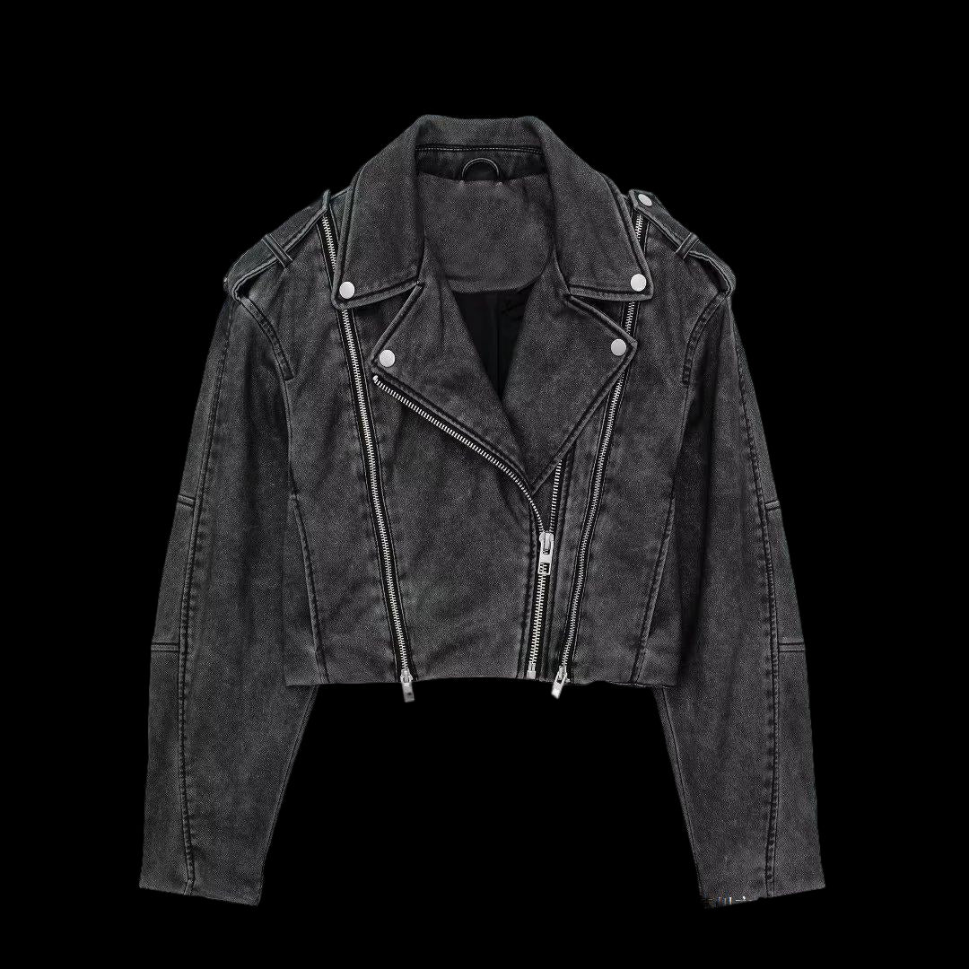 Womens Vintage Biker Jacket