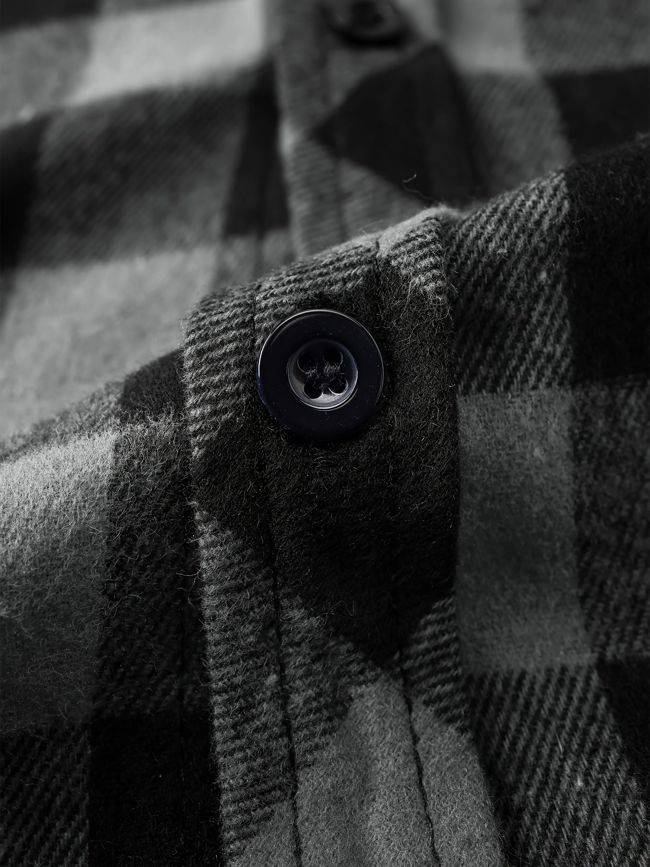 Long Sleeve Casual Regular Fit Button Up Hooded Shirts Jacket, Plaid Shirt Coat For Men