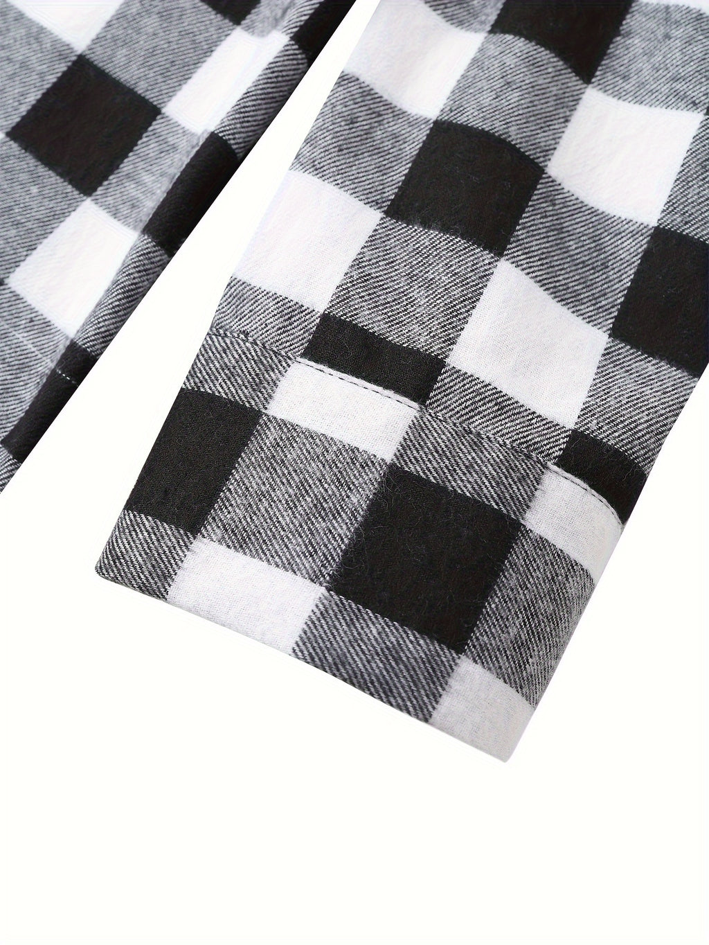 Long Sleeve Casual Regular Fit Button Up Hooded Shirts Jacket, Plaid Shirt Coat For Men