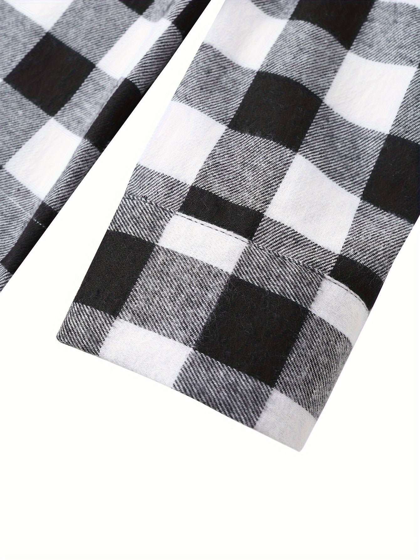 Long Sleeve Casual Regular Fit Button Up Hooded Shirts Jacket, Plaid Shirt Coat For Men