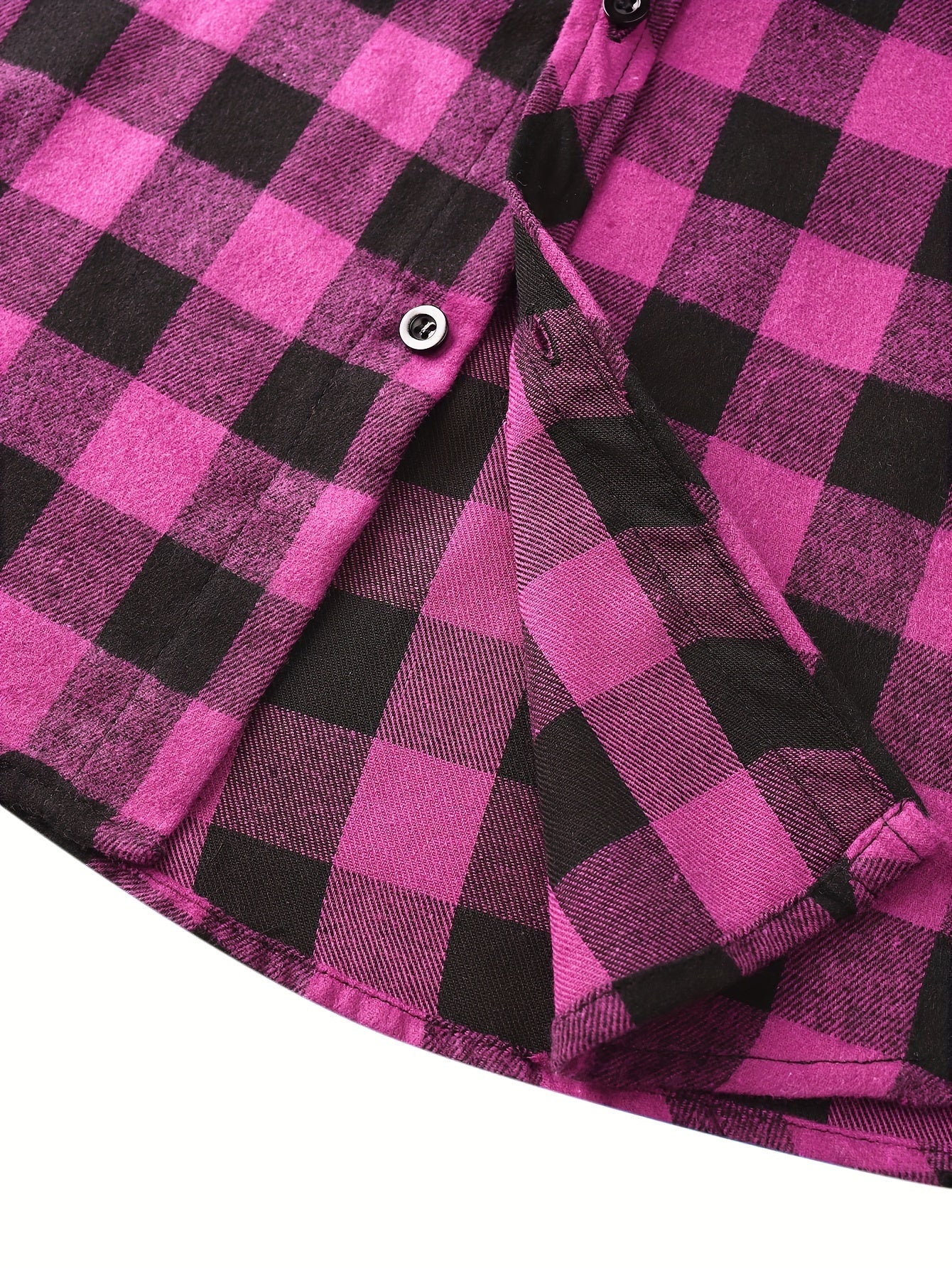 Long Sleeve Casual Regular Fit Button Up Hooded Shirts Jacket, Plaid Shirt Coat For Men