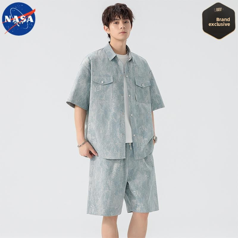 A high-end two-piece shirt set