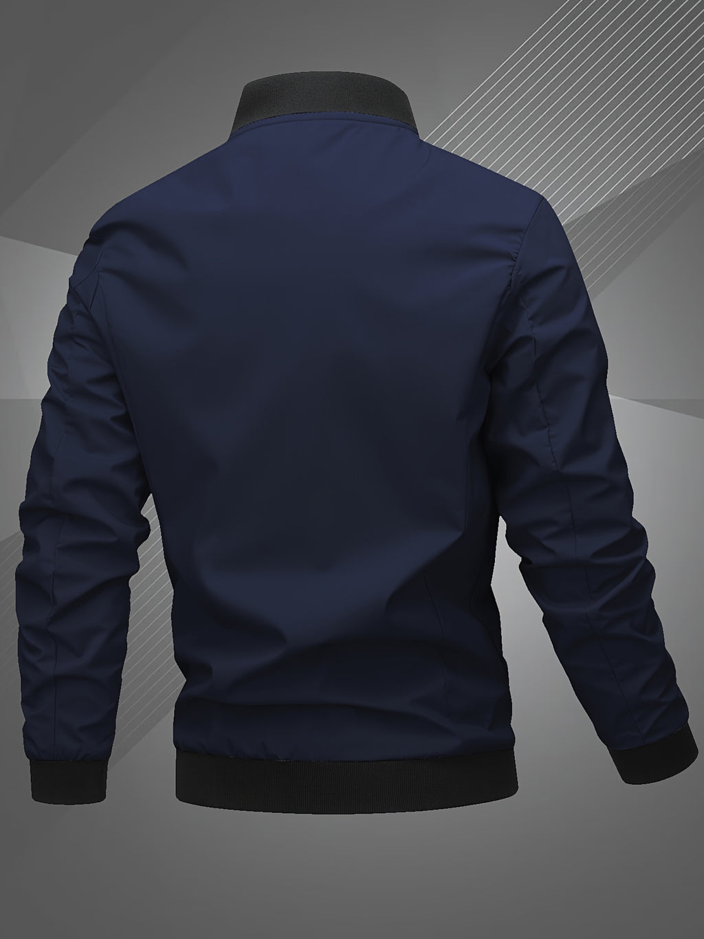 Men'S Letter Embroidered Casual Bomber Jacket