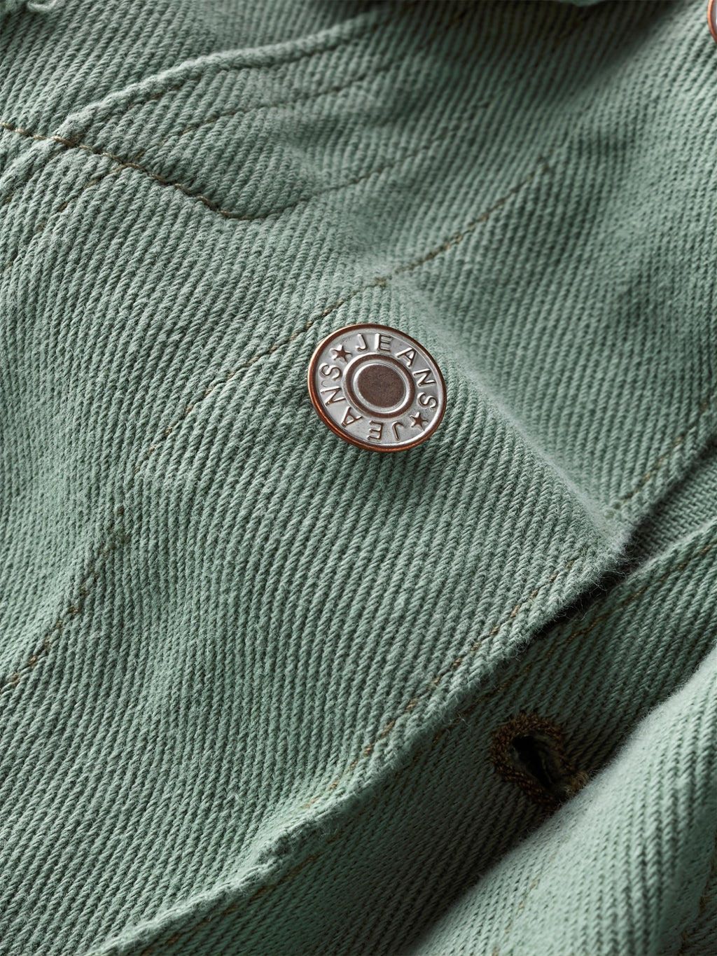 Men's Ripped Lapel Pocket Casual Denim Jacket