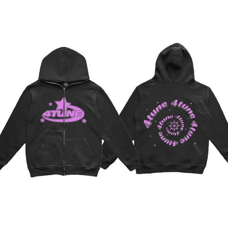 American retro casual hoodie and sweatshirt