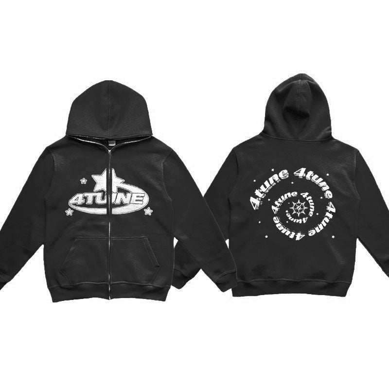 American retro casual hoodie and sweatshirt