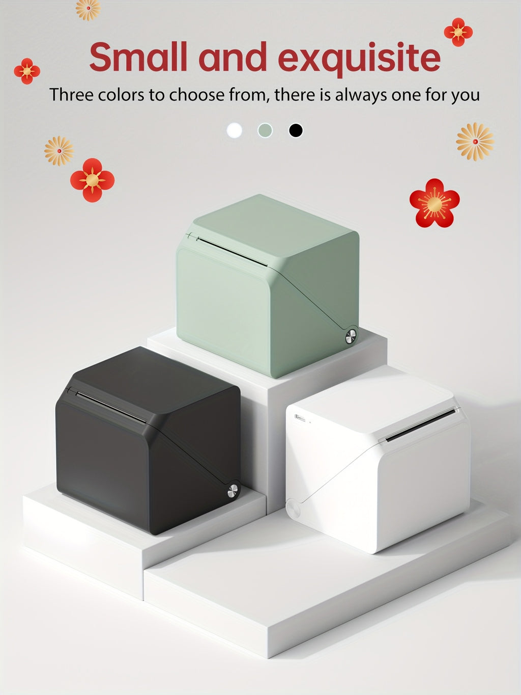 [Portable Label Printer] Portable Label Printer, Inkless Thermal Compact Printer | Connects to Smartphones And Computers, Suitable for Home, Office, Factory, Warehouse, Can Paste Express Face Sheets