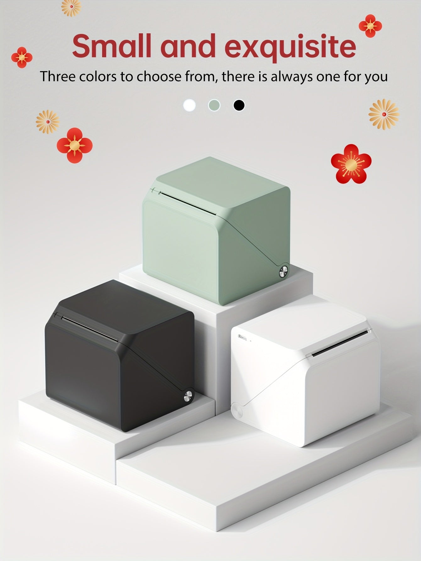 [Portable Label Printer] Portable Label Printer, Inkless Thermal Compact Printer | Connects to Smartphones And Computers, Suitable for Home, Office, Factory, Warehouse, Can Paste Express Face Sheets