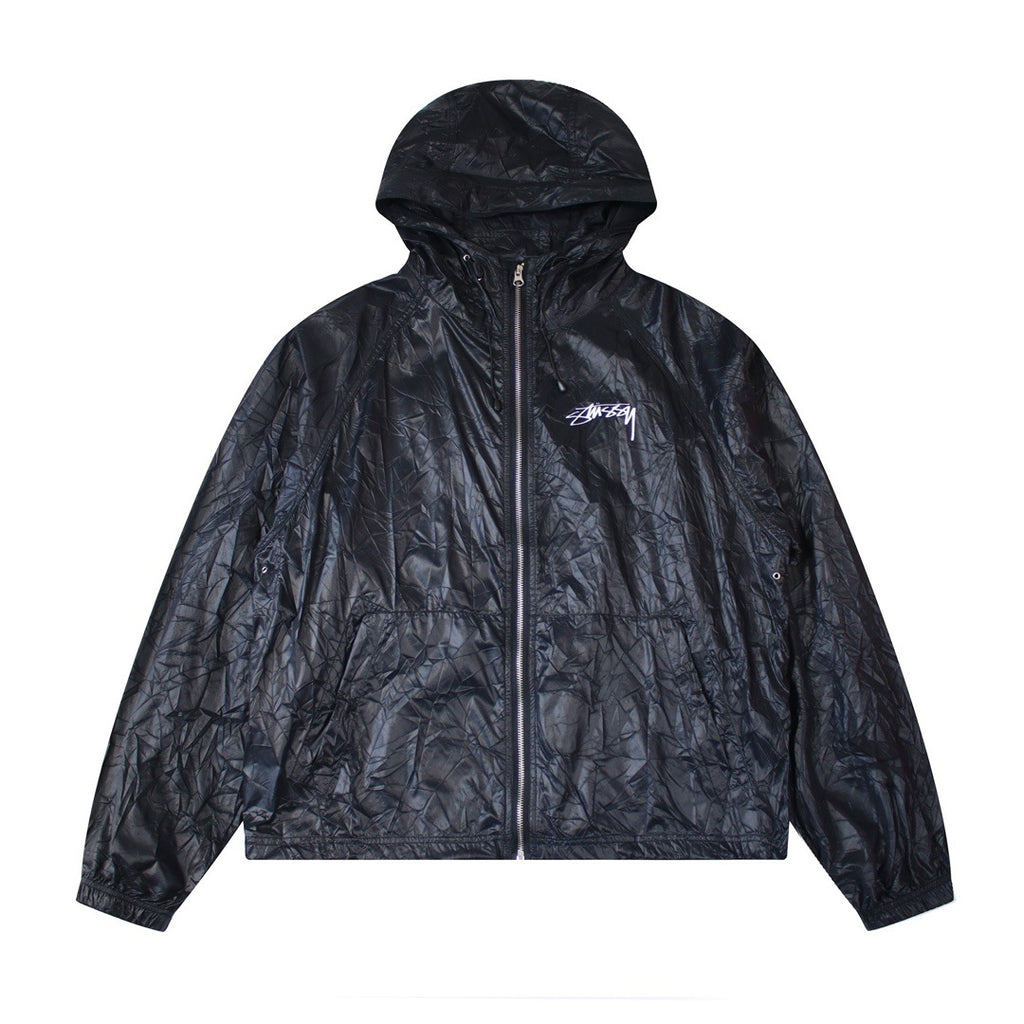 Vintage Pleated Hooded Sun Protection Jacket