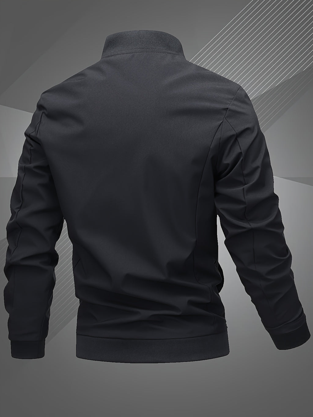 Men'S Letter Embroidered Casual Bomber Jacket