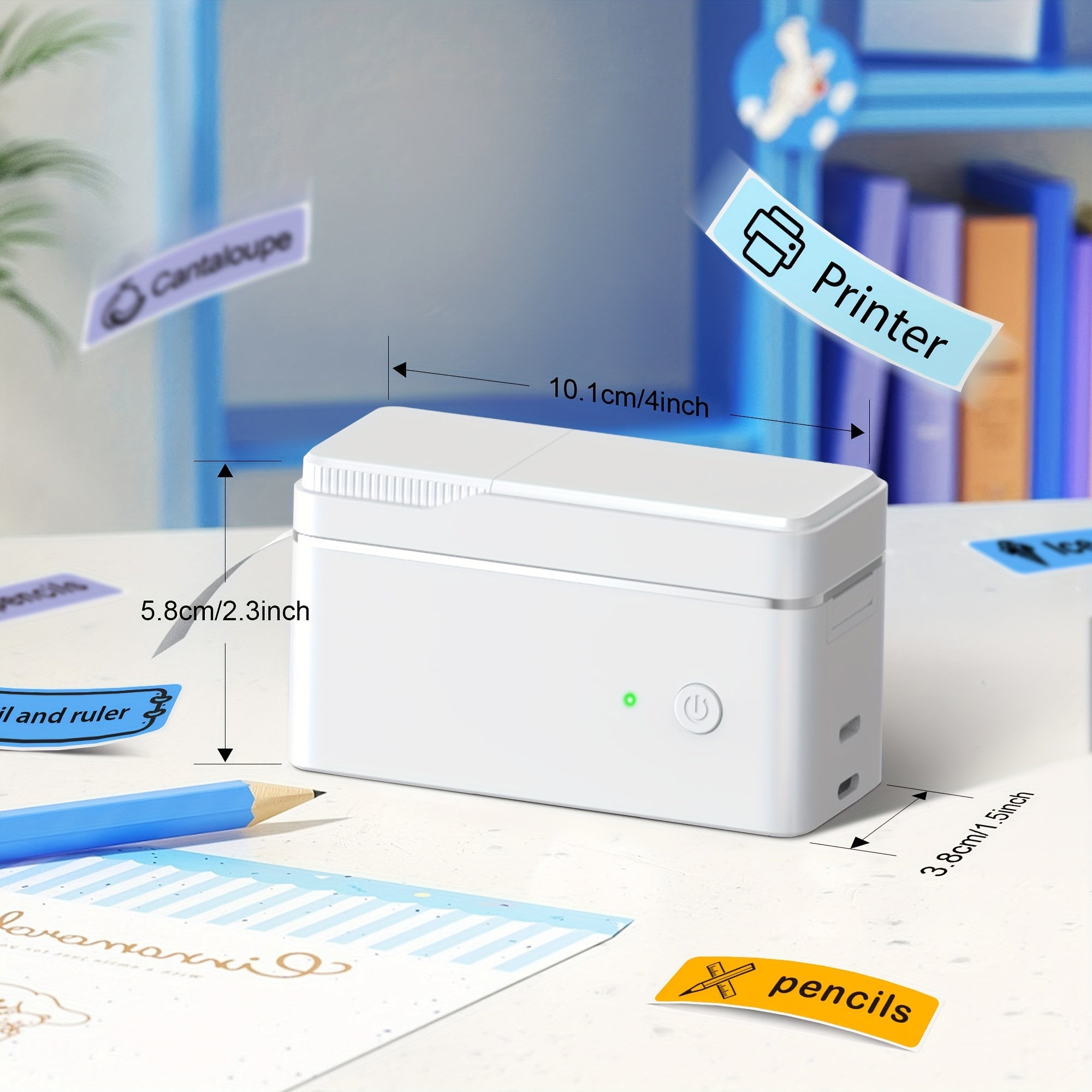 P31S Label Maker Machine with Tape, Portable Thermal Printer, Portable Label Printer for Organizing Storage Office Home, Sticker Maker Mini Label Maker with Multiple Templates, White