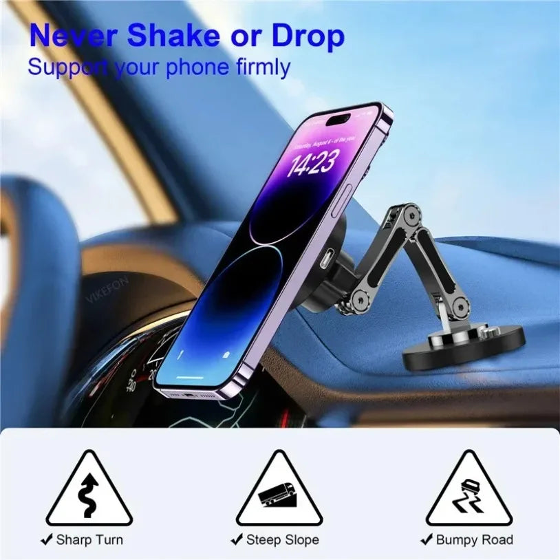 Car Magnetic Wireless Charger Stand Magnet Car Mount Fast Charging Station Phone Holder Bracket For Macsfae All smartphone
