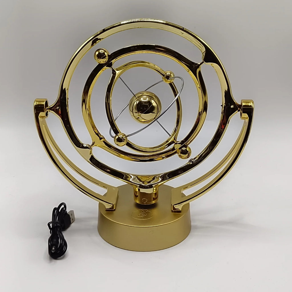 Rotating Magnetic Wobbler Earth Perpetual Motion Desktop Model Celestial Orbit USB Decor Ornament Unique Planetarium Track Gift