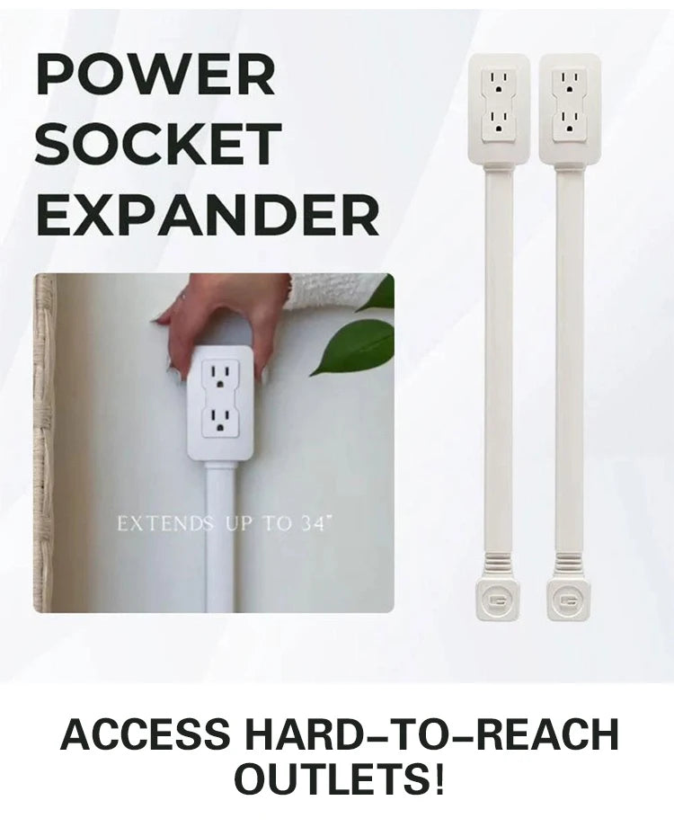Multifunctional Bedside Table Power Outlet Rotates 180° Electrical Outlet Extender Adjustable Length Sofa Socket Expander