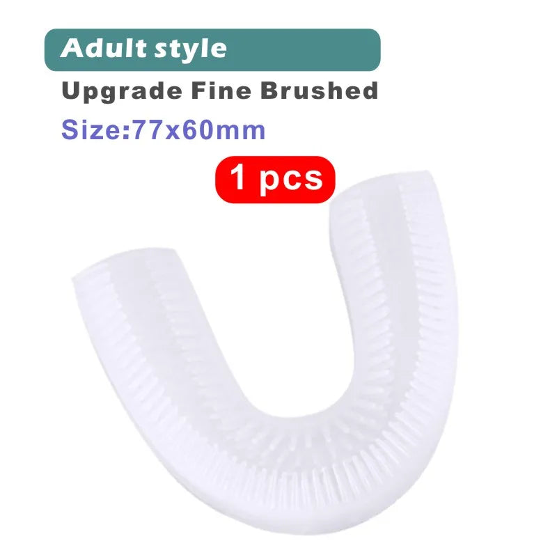 60 Degree U-shaped intelligent Automatic Toothbrush Replacement Head Tooth Whitening Silicone Soft Brush Heads For Adult and Chi