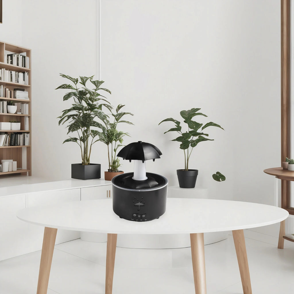 Cloud Rain Humidifier Raindrop Aromatherapy Essential Oil Diffuser Night Light Fountain Water Drop Sound 7 Colors LED Diffuser