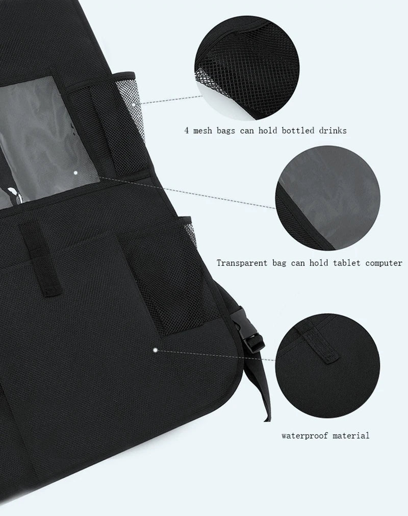1Pcs Automobile Seat Back Storage Bag Car Seat Back Protector Cover Universal Car Back Seat Organizer with Storage Pockets