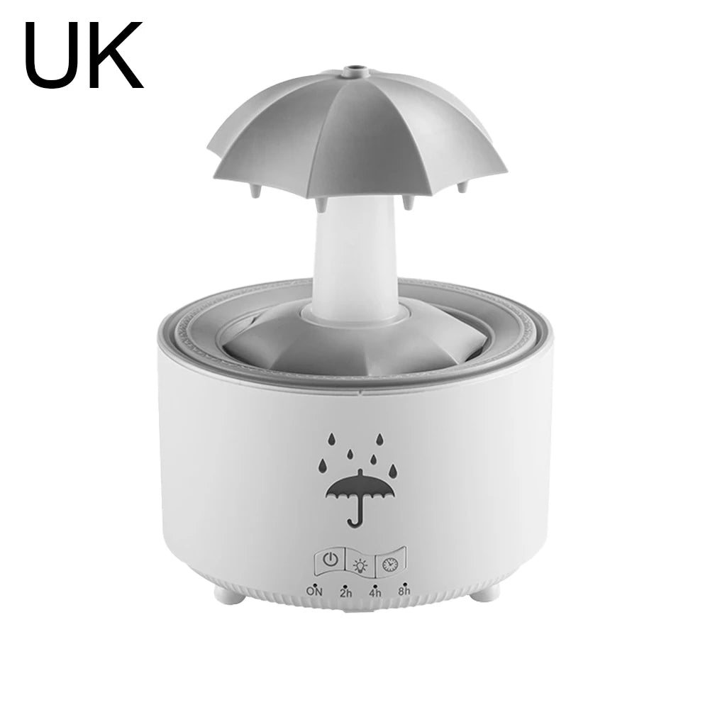 Cloud Rain Humidifier Raindrop Aromatherapy Essential Oil Diffuser Night Light Fountain Water Drop Sound 7 Colors LED Diffuser
