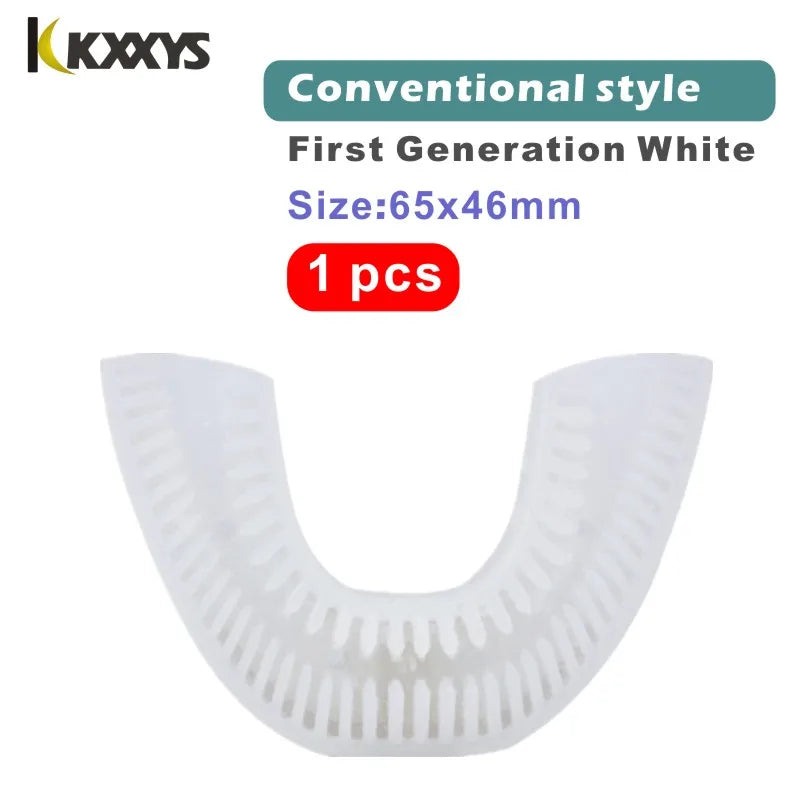 60 Degree U-shaped intelligent Automatic Toothbrush Replacement Head Tooth Whitening Silicone Soft Brush Heads For Adult and Chi