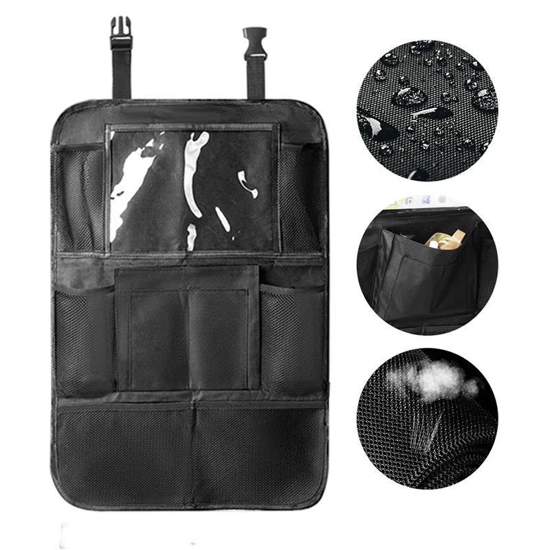 1Pcs Automobile Seat Back Storage Bag Car Seat Back Protector Cover Universal Car Back Seat Organizer with Storage Pockets