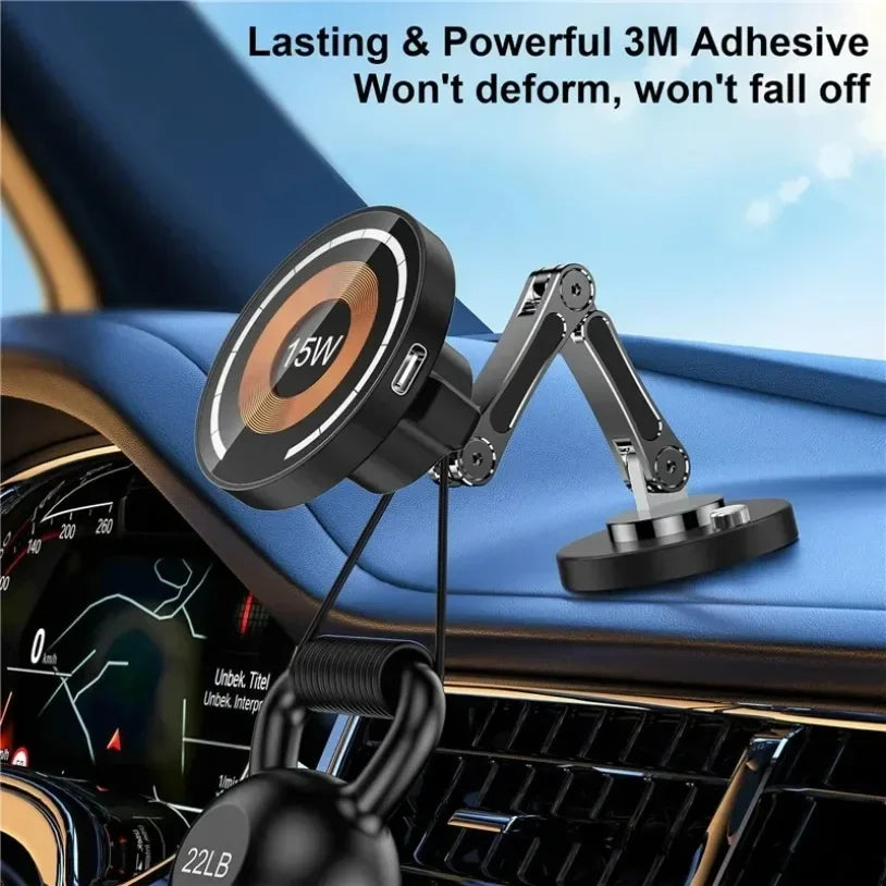 Car Magnetic Wireless Charger Stand Magnet Car Mount Fast Charging Station Phone Holder Bracket For Macsfae All smartphone