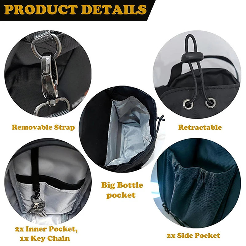 1PC Magnetic Water Bottle Bag - Gym-Specific Water Cup Holder With Strong Magnet For Outdoor Sports And Activities