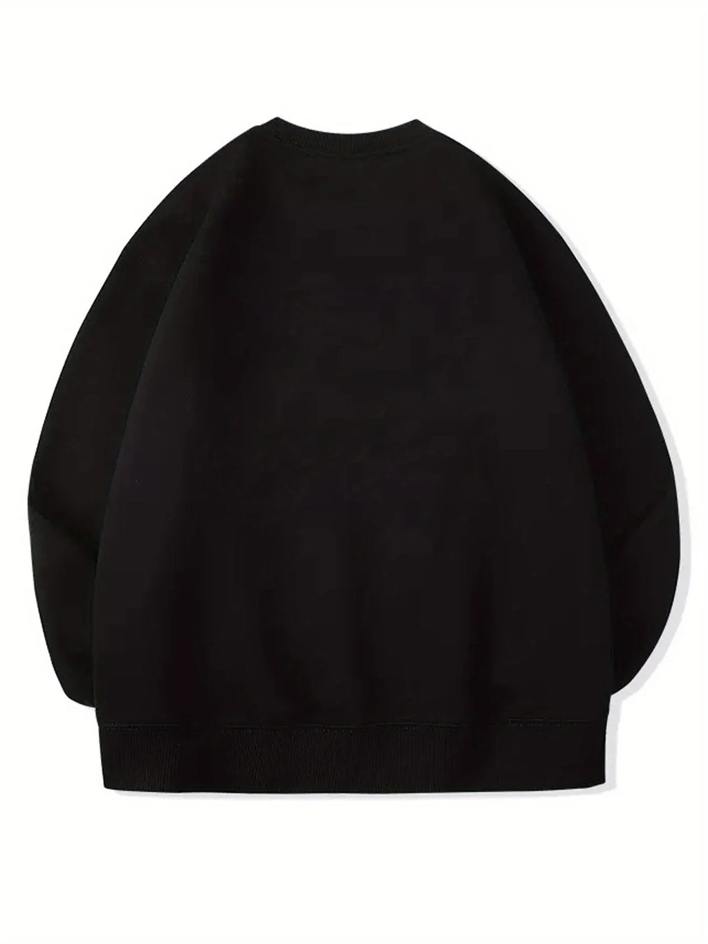Men's autumn and winter fashionable casual loose Los Angeles letter graphic printed long sleeved round neck sweatshirt