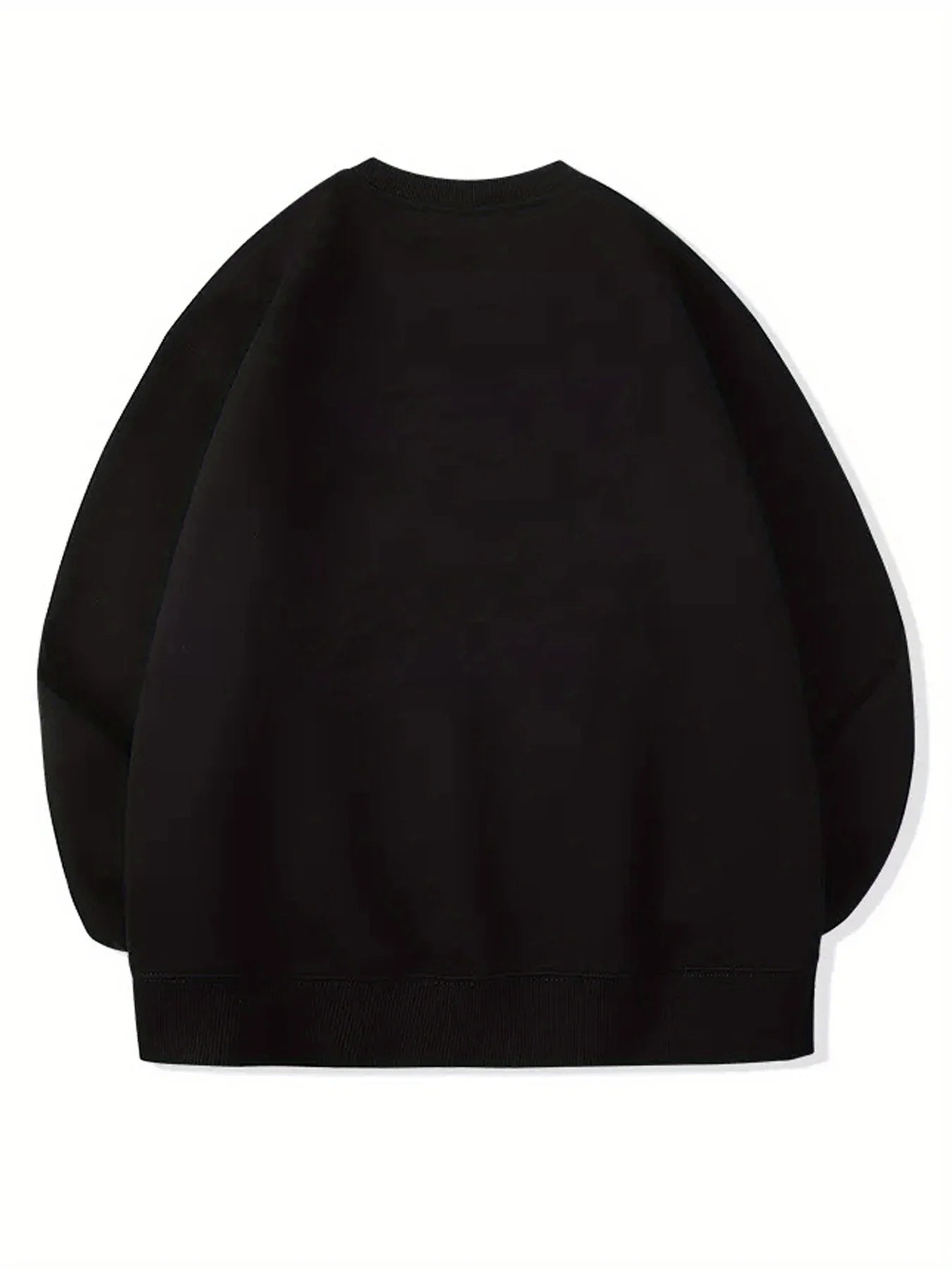 Men's autumn and winter fashionable casual loose Los Angeles letter graphic printed long sleeved round neck sweatshirt