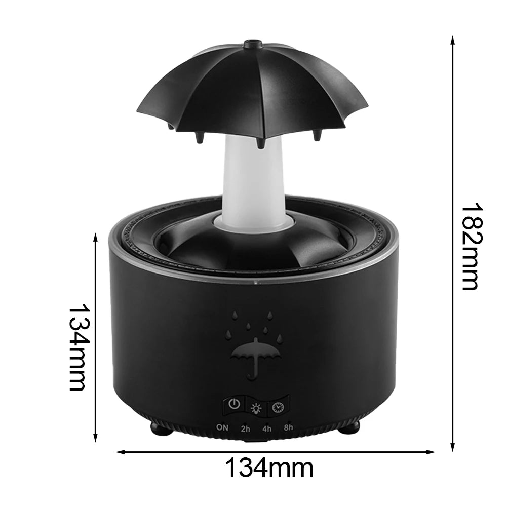 Cloud Rain Humidifier Raindrop Aromatherapy Essential Oil Diffuser Night Light Fountain Water Drop Sound 7 Colors LED Diffuser
