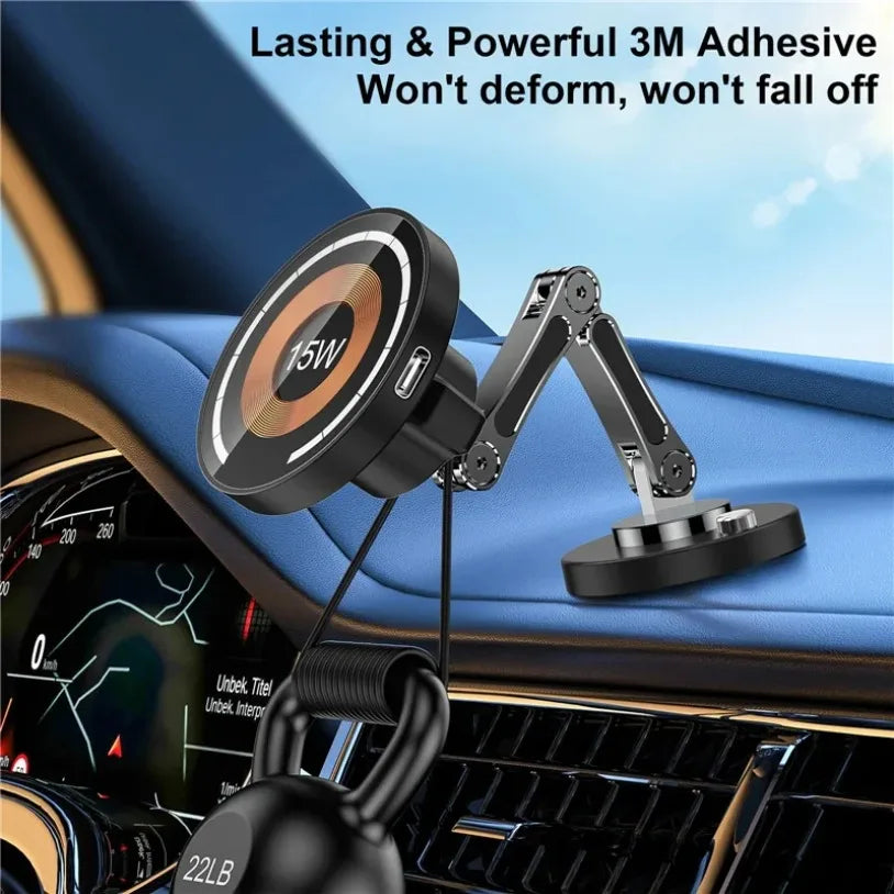 Car Magnetic Wireless Charger Stand Magnet Car Mount Fast Charging Station Phone Holder Bracket For Macsfae All smartphone