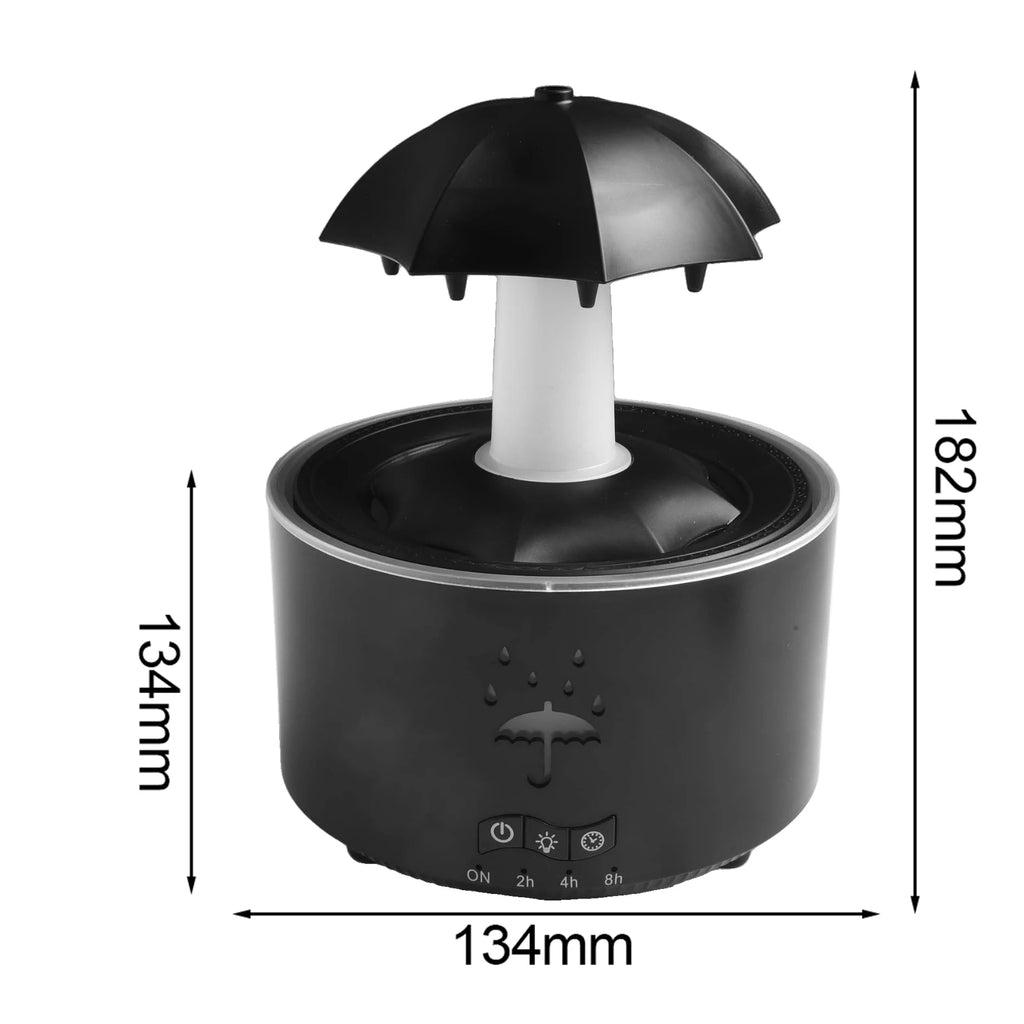 Cloud Rain Humidifier Raindrop Aromatherapy Essential Oil Diffuser Night Light Fountain Water Drop Sound 7 Colors LED Diffuser
