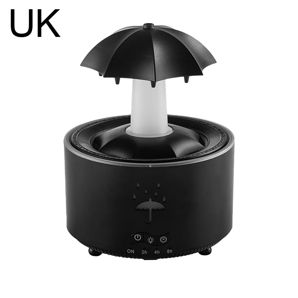 Cloud Rain Humidifier Raindrop Aromatherapy Essential Oil Diffuser Night Light Fountain Water Drop Sound 7 Colors LED Diffuser