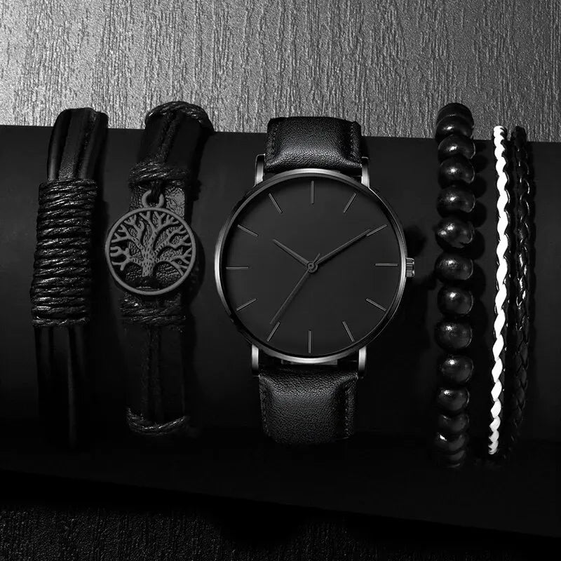 5PCS Fashion Men's Sports Clock