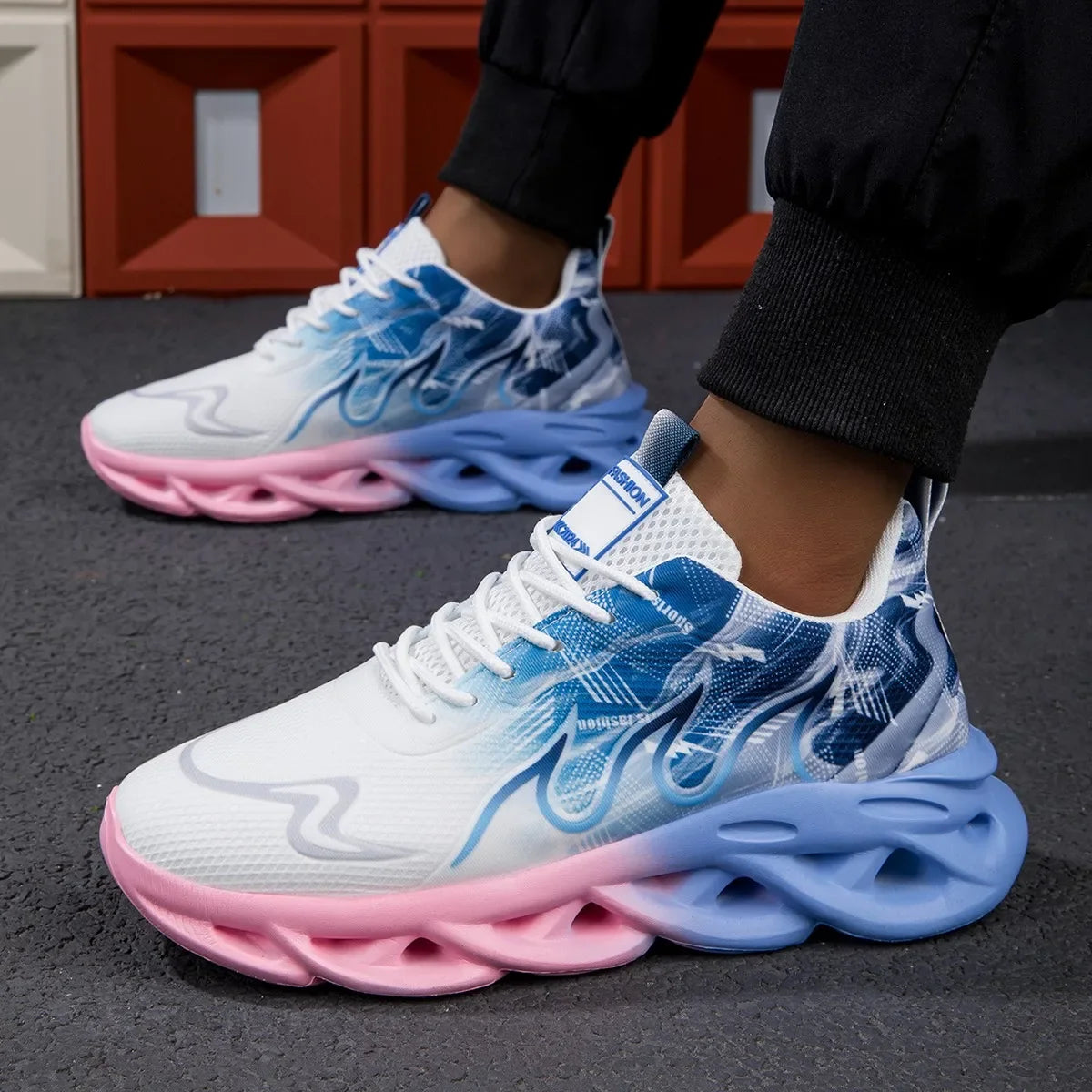 YRZL Womens Sneakers Lightweight Summer Woman Casual Sports Shoes Men Breathable Jogging Trainers Walking Tenis Ladies Shoes