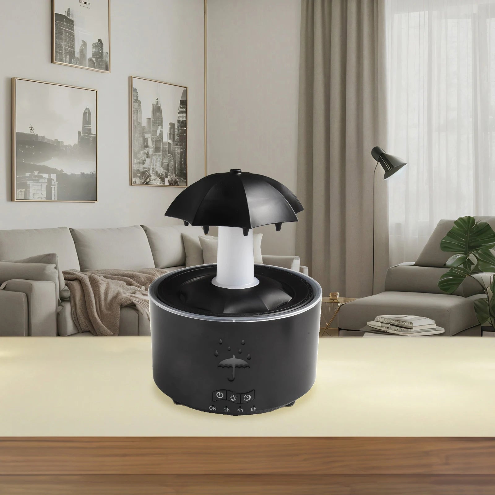 Cloud Rain Humidifier Raindrop Aromatherapy Essential Oil Diffuser Night Light Fountain Water Drop Sound 7 Colors LED Diffuser