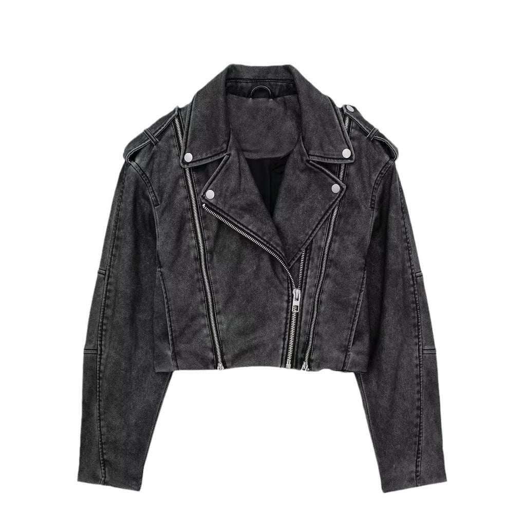 Womens Vintage Biker Jacket