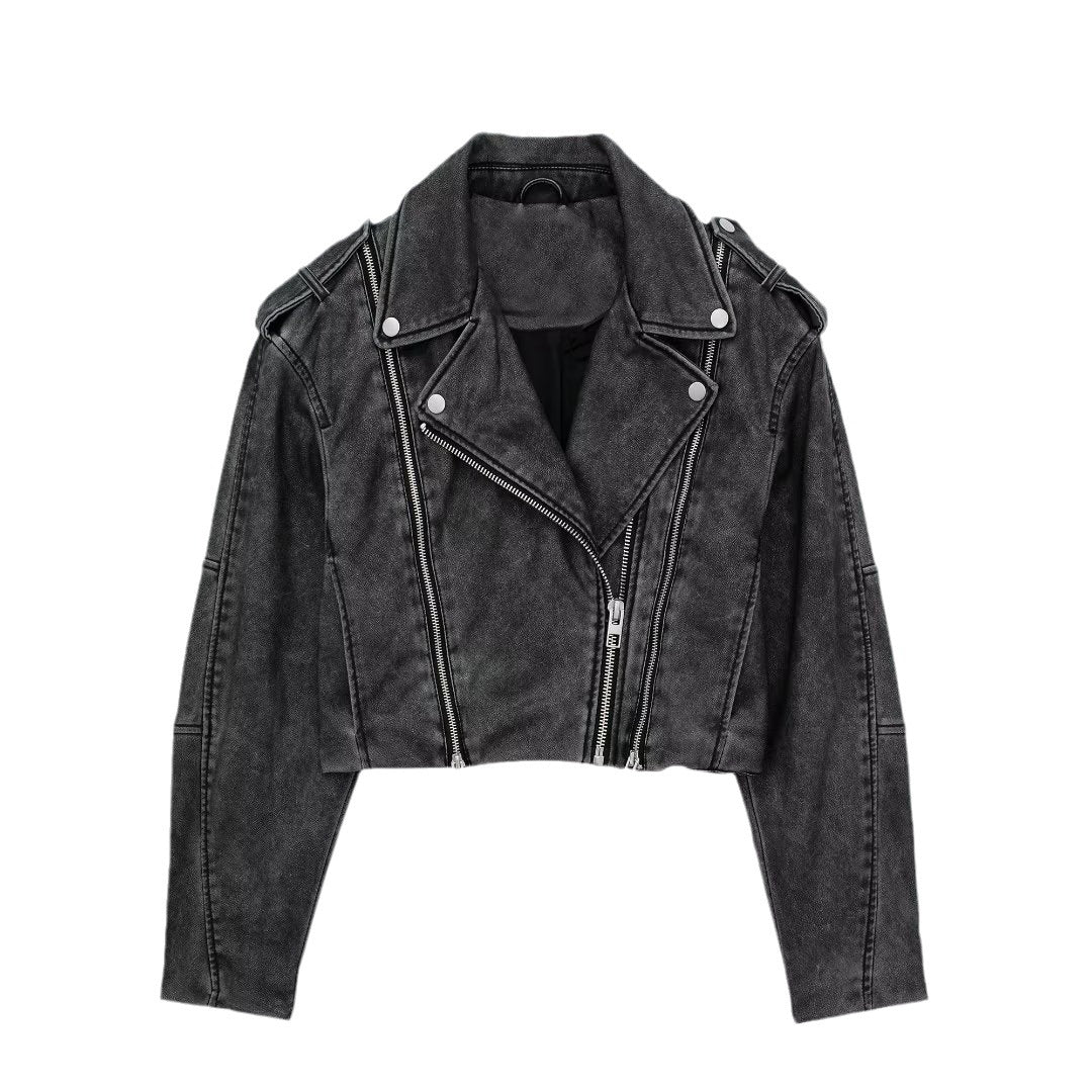 Womens Vintage Biker Jacket