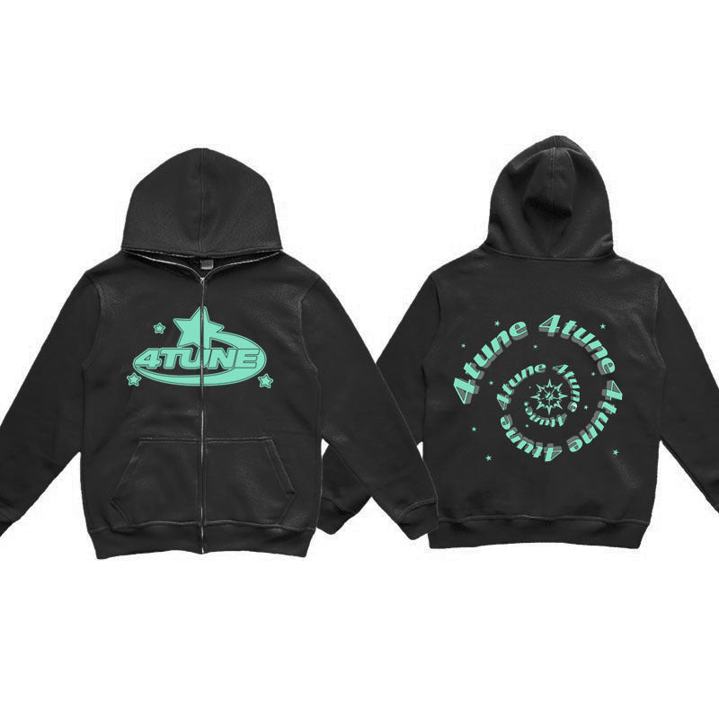 American retro casual hoodie and sweatshirt