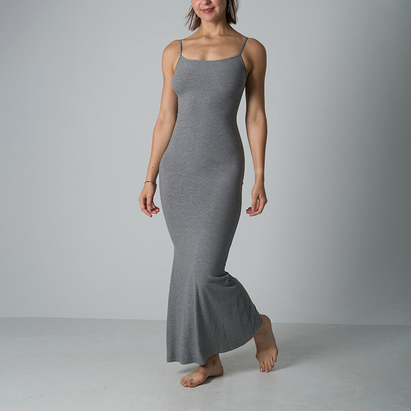 Soft Lounge Ribbed Modal Long Dress