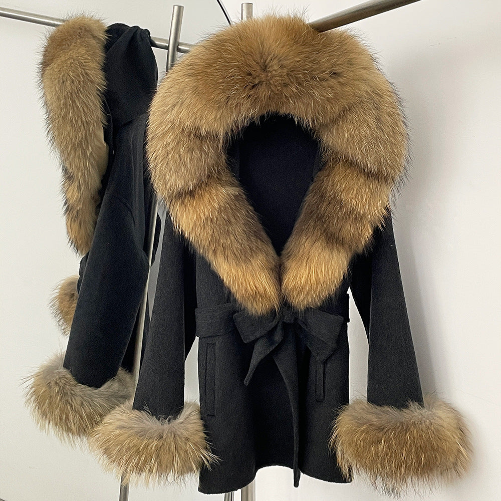 Double-Sided Wool Coat Women's Woolen Jacket